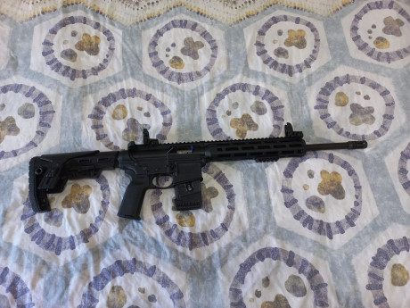 Vendo carabina S&W M&P 15, cal. 22 LR, de reestreno, único propietario y con solo 100 disparos 10