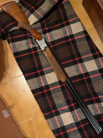 Hola, vendo Laurona superpuesta 12/70, con 1 y 3 estrellas chokes fijos y un peso de 3,45kg. Cromo negro, 01