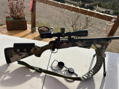 Por cambio de planes :

Bergara Ridge Carbon 6.5 Prc:

- cañón carbono
- hidroimpresion kuiu
- disparador 00