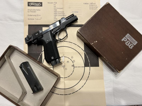 Pongo en venta esta Walther P88 Compact 9para. en estado practicamente nuevo con su caja original, 2 cargadores 01