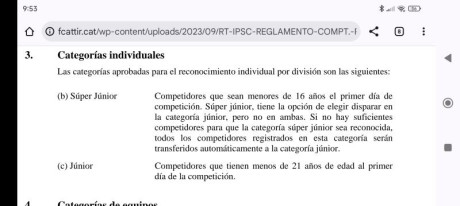 hola a todos 

he visto que hay disponible el reglamento para IPSC con calibres 22lr
chrome-extension://efaidnbmnnnibpcajpcglclefindmkaj/https://fcattir.cat/wp-content/uploads/2023/09/RT-IPSC-REGLAMENTO-COMPT.-PISTOLA-.22LR-2023-FCTO.pdf

alguien 80