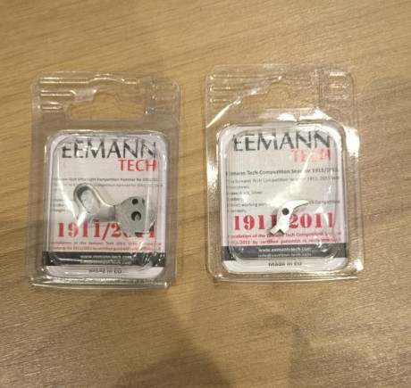 Vendo Martillo y fiador de competición 1911/2011 Eemann Tech.
Se han usado pero funcionan perfectamente.
50€ 00
