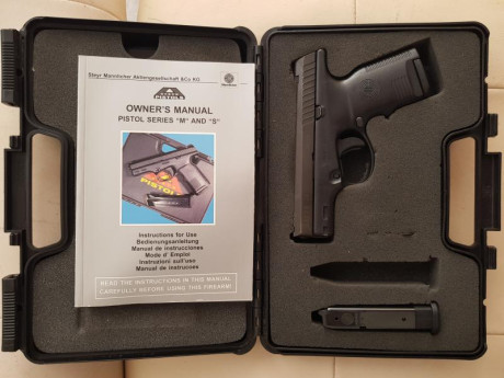 Vendo steyr S9 
En perfecto estado
Calibre 9x19
Precio 350€
Esta en Lleida 02