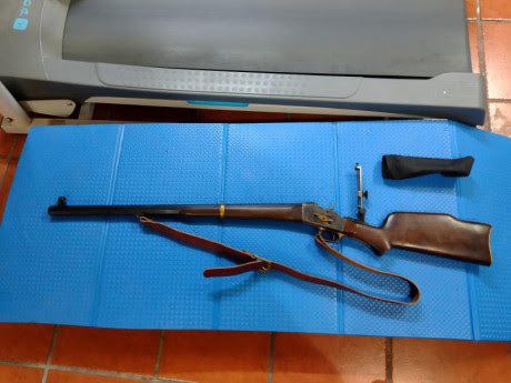 Vendo rifle Rolling Block cal. 45-70 para Freire y Brull. Cañón pesado y culata preparada para tirar tumbado. 02