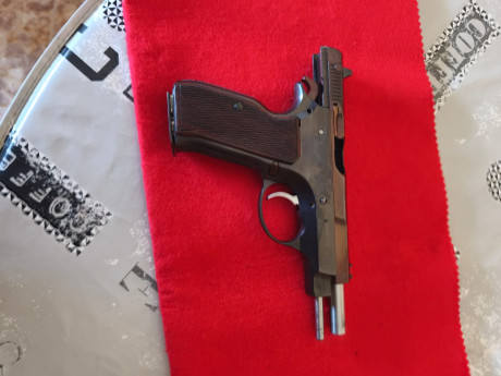 Buenos días un compañero del club canvia una Norinco 9 mm tres cargadores modelo cz75 cambio por revolver 00