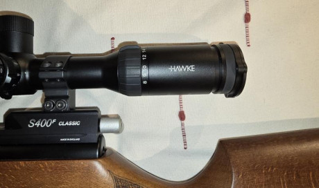 Vendo carabina AIR ARMS S400 CLASSIC calibre 4.5 16J
INCLUYE:
VISOR HAWKE AIRMAX 8-32x50
Bolsa de transporte
No 11