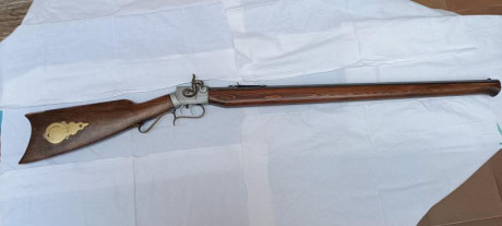 Vendo rifle de avancarga, sistema de ignición de pistón.
Fabricación italiana, en estilo wesson. Calibre 01