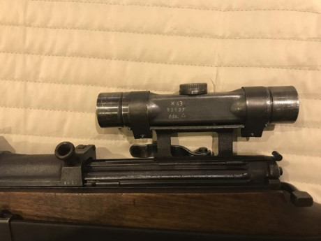 Buenas tardes, se vende fusil G43 qve 45 del calibre 8x57, el rifle se encuentra en muy buen estado de 10