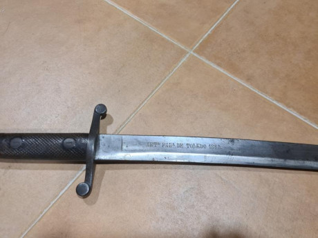Machete de Artillería, época de la Guerra de Cuba, Fábrica Nacional de Toledo, de 1888, muy buen estado 01