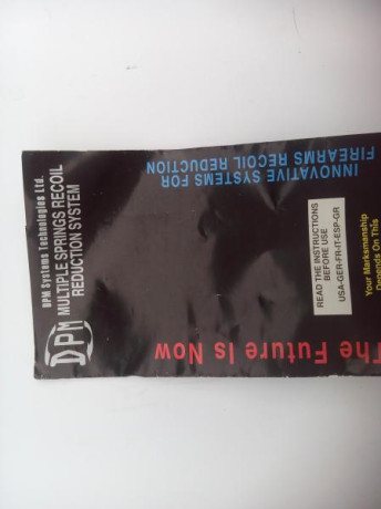 Hola, vendo sistema de reducción de retroceso
Marca DPM
Para pistolas tipo 1911

Precio.....50€, 
Gastos 00
