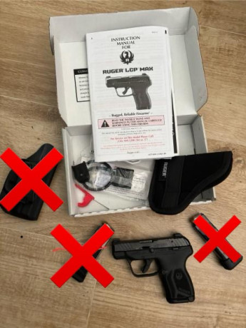 VENDO:

RUGER LCP Max, del 9 corto.
Caja original, instrucciones, candado, un cargador, una funda de bolsillo.
Guiada 00