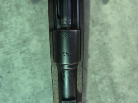 Se vende Mauser Kar 98 inutilizado, punzonado BKA, inutilizacion alemana. Misma numeración en todas sus 02
