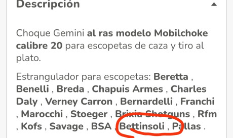 Al final mi primo ha comprado una escopeta de segunda mano del 20 para su hijo.

Lan escopeta venía con 40
