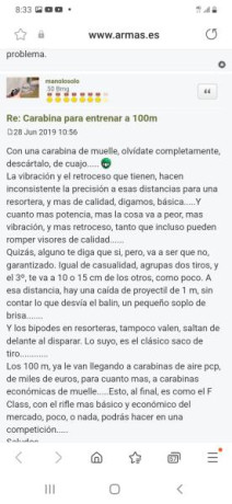 Buenas noches, me gustaría que alguien me recomendara una carabina en calibre 6,35, tampoco sé si decantarme 30