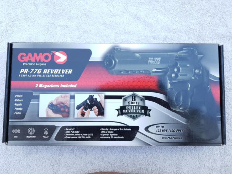Se vende revolver gamo pr776 en calibre 4,5mm.esta prácticamente nuevo ya que apenas se ha usado.funcionamiento 02