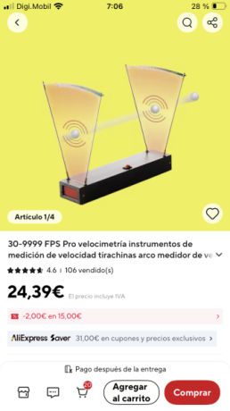 Buenos días.
Alguien a comparado mediciones de un crono de AliExpress con uno de verdad?  :D 
Estoy valorando 00