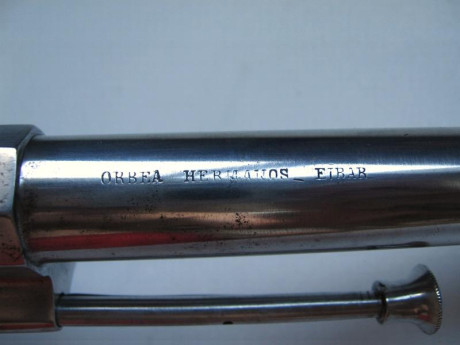 Vendo revólver Lefaucheux original modelo 1858 fabricado en Eibar por Orbea Hermanos.
Calibre 11mm Lefaucheux, 00