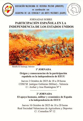 Jornadas sobre la participación española en la independencia de los Estados Unidos.

Primera jornada. 01