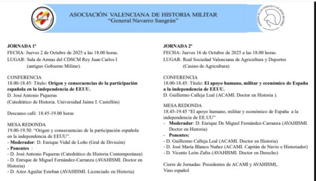 Jornadas sobre la participación española en la independencia de los Estados Unidos.

Primera jornada. 00