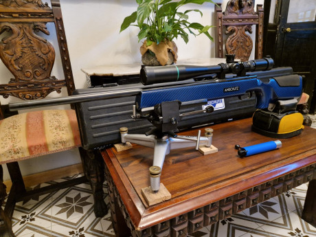 Buenas, vendo equipo para mini f-class mira Mueller 8 32-44 con anillas y nivel 350€, Torre RHart multiregulable 02