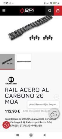 Se vende rifle Bergara hmr creedmoor con freno de boca y compensador de armonicos ( visor no incluido)
Zona 40