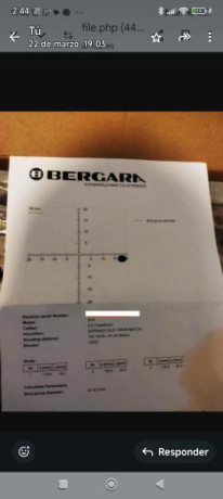 Se vende rifle Bergara hmr creedmoor con freno de boca y compensador de armonicos ( visor no incluido)
Zona 50
