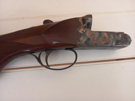 Vendo escopeta paralela del calibre 20 marca aramberri. La escopeta es expulsora, monogatillo, con cañones 01