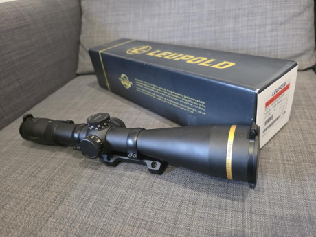 Leupold vx6 HD 4x24x52 con reticula  cds-cl2 iluminada, tubo de 34 y torreta con corrección en 1/4 moa. 02