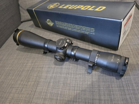 Leupold vx6 HD 4x24x52 con reticula  cds-cl2 iluminada, tubo de 34 y torreta con corrección en 1/4 moa. 01
