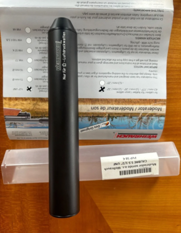 En muy buen estado, muy efectivo. Para aire comprimido, muelle, pcp, etc. Rosca 1/2 UNF 20 hembra, válido 00
