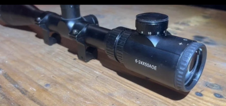 Arcea 6-24x50- 25, 4 - MIL Dot - Ret. Cris.Il. - Fr Focus. Con anillas de 11mm.
- Aumentos: 6-24x
- Diámetro 00