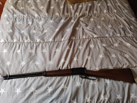 Carabina MIROKU modelo ML22 calibre 22 S. L. LR.
Carabina de repetición accionada por palanca con cargador 00