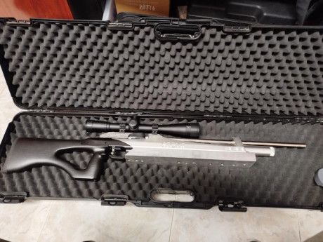 Vendo carabina Steyr modelo LG110, calibre 4,5mm, estado excelente como nueva, vendo tambien visor Sightron 01