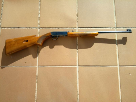 Vendo carabina fabricada en Belgica. Es desmontable. El protector del punto de mira, no se desmonta. Es 01