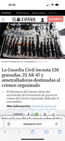 España va como un cohete, cada día mejoramos en el suministro de armas. Lógico, si se tiene en cuenta 160
