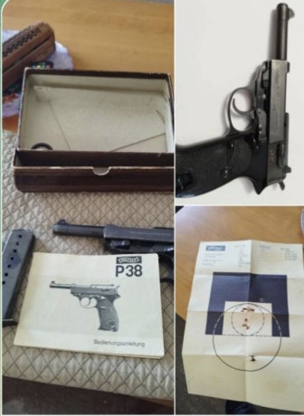 Vendo Walther P38 del año 1970 , no más de 100 tiros, Impecable .
Caja original, blanco de prueba de la 00