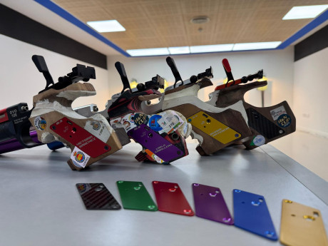 Placas de diseñadas para Steyr Evo 10E, encajan perfectamente en su sistema electrónico, fabricadas en 00