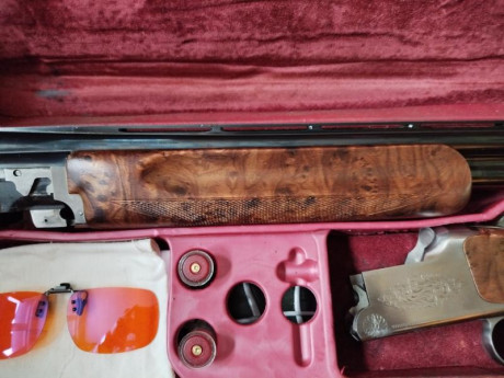 Escopeta miroku 3800TR1, trap, 76 de cañón , 1 y 2 estrellas, banda ancha, punto de mira intermedio, selector 00