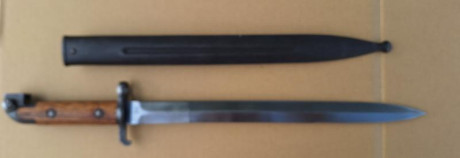 Bayoneta modelo 1914 utilizada por el Ejército Sueco con la carabina Mauser de 6,5 mm m/1894-14. Esta 02