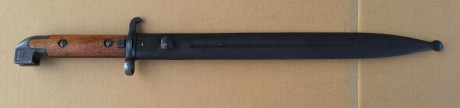 Bayoneta modelo 1914 utilizada por el Ejército Sueco con la carabina Mauser de 6,5 mm m/1894-14. Esta 00