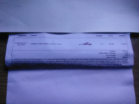 Vendo esta carabina repetidora Gamo Quicker.
Se compró para un adolescente, pero le resulta grande y pesada.
Habrá 02