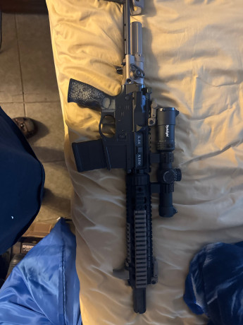 Visor táctico Bestsight, zoom variable 1-5, ajuste de 1/2 MOA por click. Torretas balísticas regulables, 30