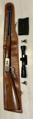 Winchester 94 del 2013 en perfecto estado, muy pocos tiros, con visor Bushnell Banner 1-4x32 i fijación 02