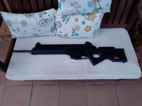 Se vende fusil militar versión civil hk sl8 en calibre 222 rem mag, nuevo a estreno, manual y herramientas 01