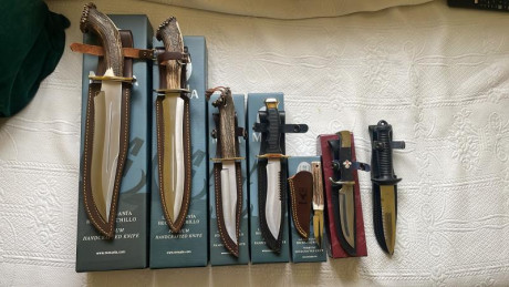 Vendo cuchillos Muela descatalogados, existen estos modemos en el mercado hoy en dia pero con la guarda 10