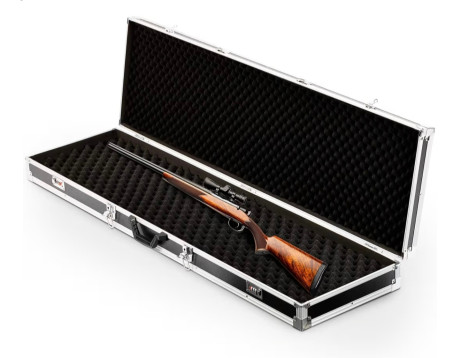 Maletín resistente para transportar tu rifle y visor de forma segura. Diseñado para proteger tu equipo. 30
