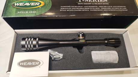 Vendo visor marca Weaver T-Series 36x40  negro, modelo 849974 con retícula fina.
En su caja original con 01