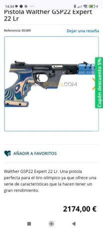 Buenas a todos.
Vendo pistola GSP EXPERT en calibre.22 con conversor del calibre.32.
La pistola y el conversor 110