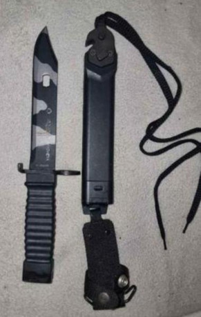 Bayoneta Aitor camuflaje sin estreno
Nueva vale 240 euros
La dejo en 120 puesta en destino
Sin usar
No 31