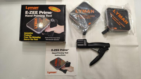 Vendo Empistonador manual E-ZEE Lyman
Se incluyen dos bandejas, cada una de las cuales incorporan su propio 00